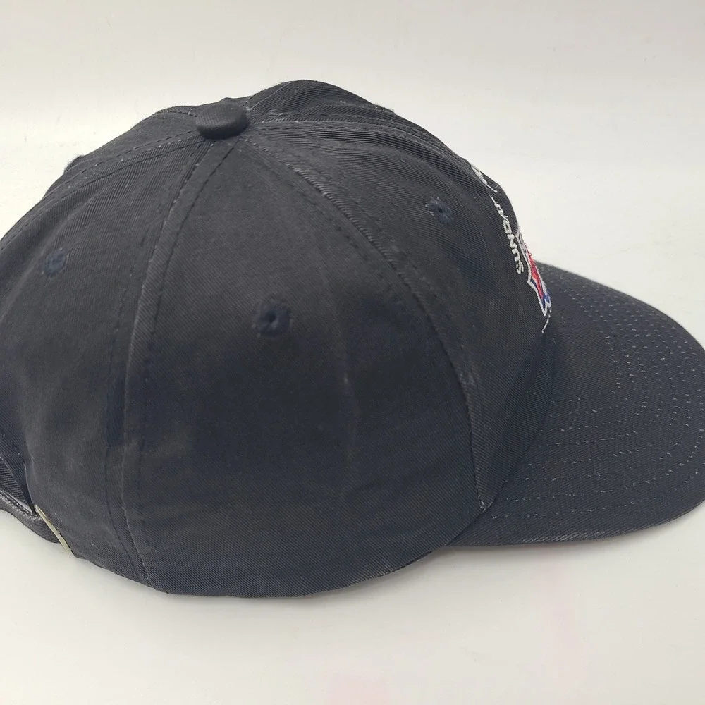 Vintage Super Bowl Hat Strapback Logo‎ Athletic Black NFL XXXIV Atlanta 2000 Men